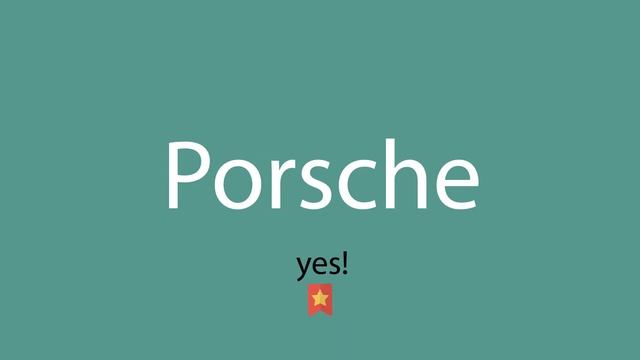 Porsche Pronunciation