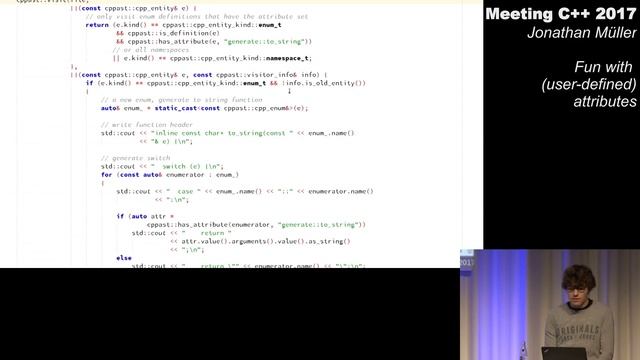 Fun with (user-defined) attributes - Jonathan Müller - Meeting C++ 2017 смотреть онлайн