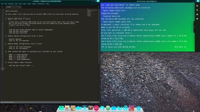 How to install LEMP Server [Nginx, PHP 7.0, MariaDB & phpMyAdmin] on Linux Mint 18 Sarah - Part 1 смотреть онлайн