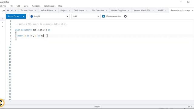 SQL interview query ?| Write a SQL query to generate table of 2 | Recursive CTE смотреть онлайн