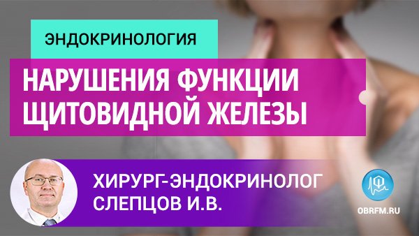 Профессор Слепцов И.В.: Нарушения функции щитовидной железы смотреть онлайн