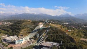 Алматы вид с  высоты птичего полета. Almaty 4K. Air travel. Kazakhstan.Съемка с квадракоптера.