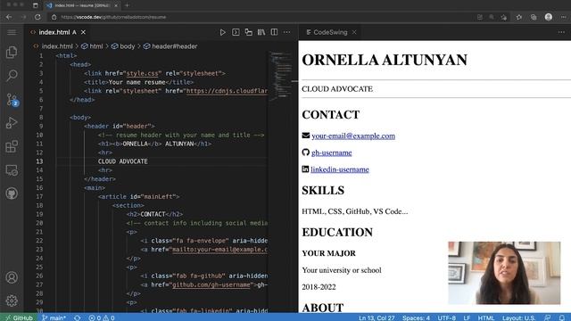 Create a resume website in your browser with VS Code and GitHub Pages смотреть онлайн