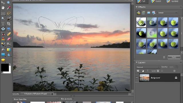 Photoshop Elements 7 Tutorial Using the cookie cutter смотреть онлайн
