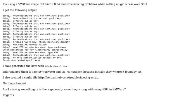 Git SSH setup Permission denied (publickey) смотреть онлайн