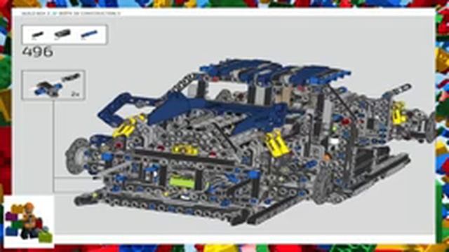 LEGO instructions - Technic - 42083 - Bugatti Chiron (Book 2) смотреть онлайн