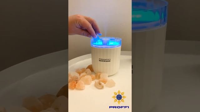 Увлажнитель очиститель воздуха мини с ароматизацией, настольный, для дома и офиса Кристаллы и камни смотреть онлайн