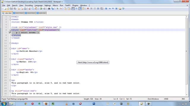 04 CSS Basic Targeting using element id class and comments смотреть онлайн
