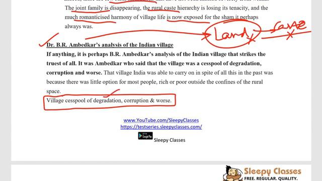 Soicology Paper 2 - B1 Part 1 - Idea of Villages and Village Studies for UPSC || IAS смотреть онлайн