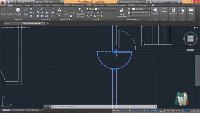 AutoCAD 2016, Uso de comando estirar y filtro de puntos, curso completo en español, cap 4.5.a. смотреть онлайн