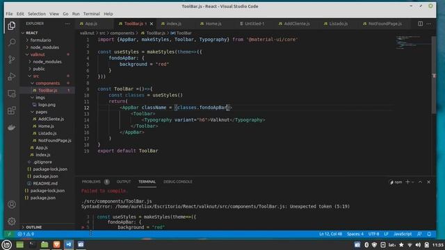R12 React / material - Menú de opciones (Appbar y Toolbar) смотреть онлайн