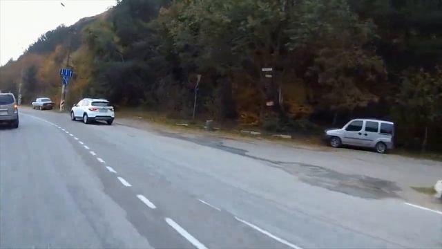 Крым, Дорогами Крыма: через Ангарский перевал осенью. Яркие краски гор смотреть онлайн