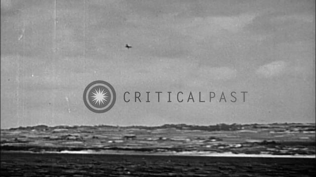 U.S. Battleships Fire At  Japanese Defenses During The Battle For Okinawa, Japan,...HD Stock Footag