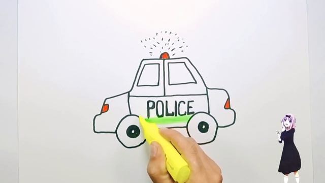 How to Draw a Police Car | Politsiya mashina chizish | Как рисовать полицейскую машину смотреть онлайн