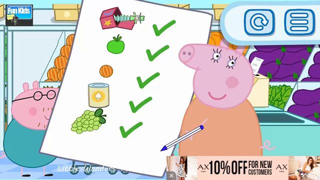 Peppa Pig Shopping Full Game play | peppa pig games for children to play смотреть онлайн