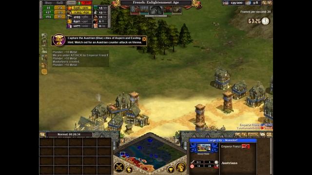 Rise of Nations Napoleon Fiction Route 08 toughest Battle of Wagram смотреть онлайн