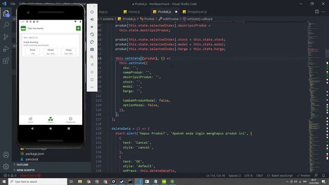 Tutorial Cara Membuat Aplikasi Penitipan Snack – AsyncStorage Produk#27 [React Native] смотреть онлайн