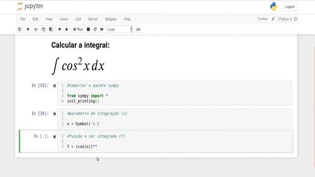 Integral cos^2 x dx - via python смотреть онлайн