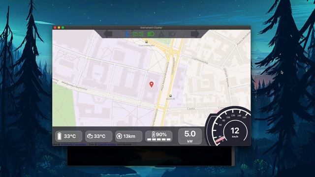 Instrument cluster for electric motorbike [Qt5/QML/C++] смотреть онлайн