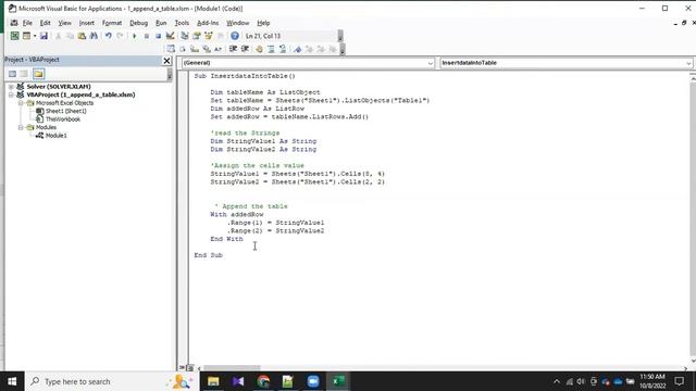 VBA Episode 1 - Append an excel table using a button - VBA смотреть онлайн