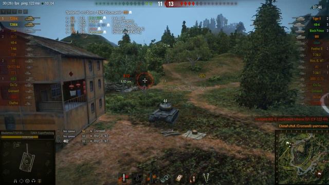 [World of Tanks] T26E4 SuperPershing супер средний танк США на карте Жемчужная река смотреть онлайн