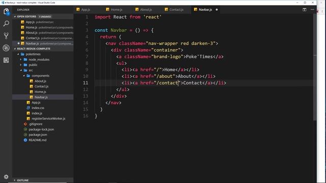 Complete React Tutorial (& Redux) #25 - The React Router смотреть онлайн