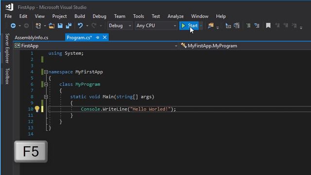 04 - كتابة أول برنامج - Write first C# app смотреть онлайн