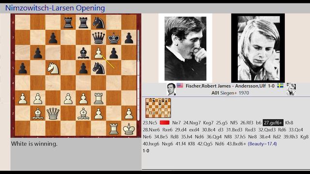 Robert James Fischer Vs Ulf Andersson, Exhibition Game, Siegen 1970