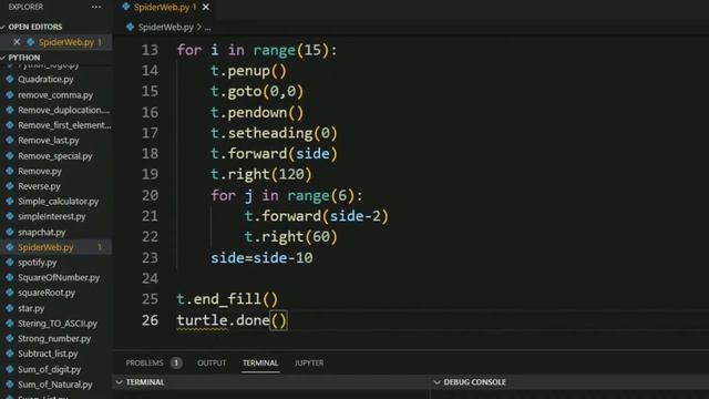 Draw Spider Web | full Python Code || Python Turtle смотреть онлайн