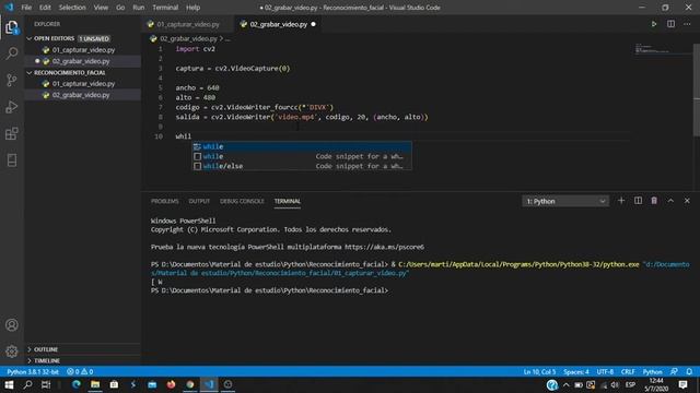 Grabar vídeo con Python y OpenCv смотреть онлайн