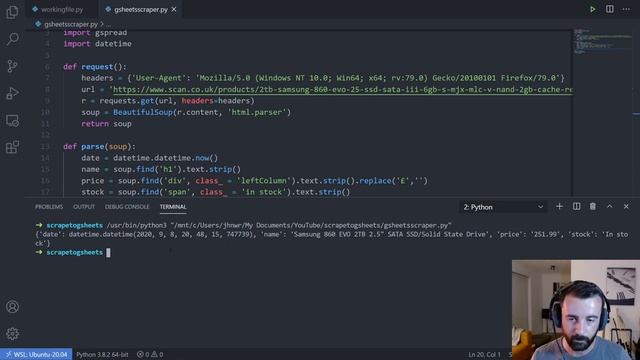 Google Sheets Database with Python Web Scraping смотреть онлайн