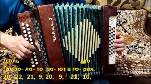 "По диким степям Забайкалья..." ("Бродяга"). Разбор на гармони.