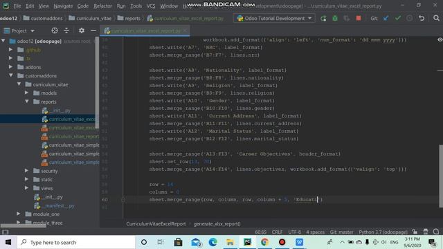 53 Create One2many field data on excel report (Standard CV form part - 33) смотреть онлайн