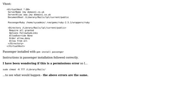 Ruby on Rails - 403 Forbidden - Ownership / Permissions - DocumentRoot doesn't exist - Denied by... смотреть онлайн