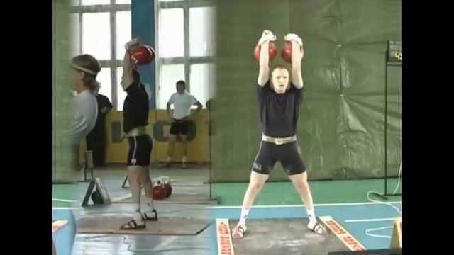 Александр Цветков - толчок по длинному циклу без использования мышц голени (вид сбоку, вид спереди) смотреть онлайн