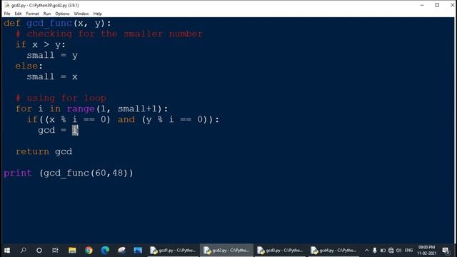 PYTHON PROGRAM FOR GCD (GREATEST COMMON DIVISOR) OR HCF (HIGHEST COMMON FACTOR) смотреть онлайн
