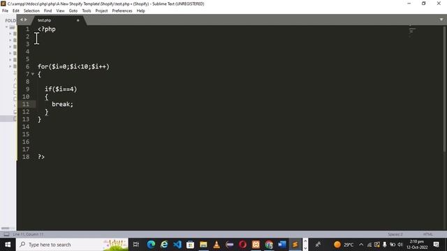 Php break and continue statement | How to learn Php tutorial for beginners in hindi / urdu смотреть онлайн