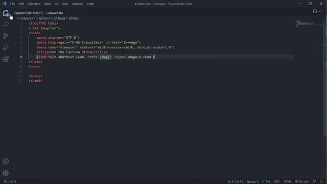 HOW TO ADD THE FAVICON IN YOUR WEBSITE | VISUAL STUDIO CODE - SLIT CODE смотреть онлайн