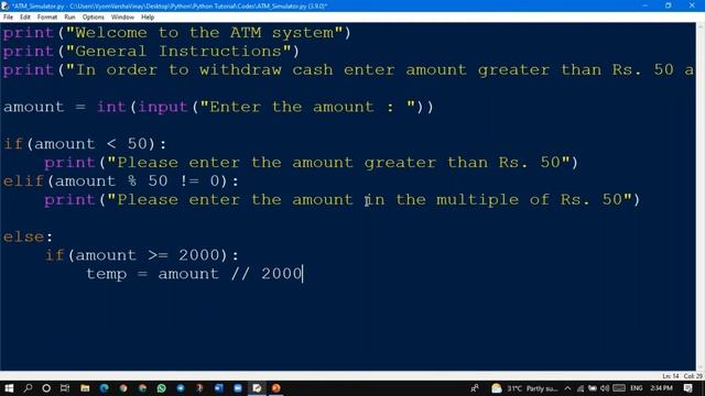 03. ATM Simulator in Python смотреть онлайн