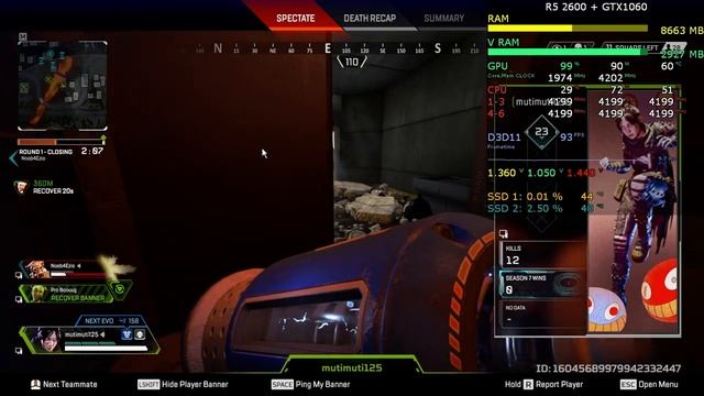 R5 2600 + GTX 1060 3GB - Apex Legends смотреть онлайн