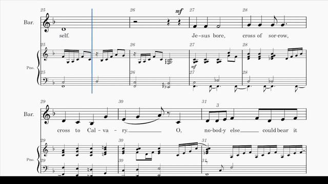 Must Jesus bear the cross J M Martin SAB + Klavier#Bariton Piano смотреть онлайн
