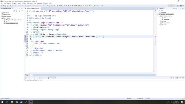[XML #3] CDATA rész és a feldolgozási utasítások смотреть онлайн