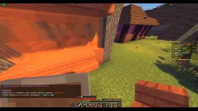дом из акации в Майнкрафте на сервере