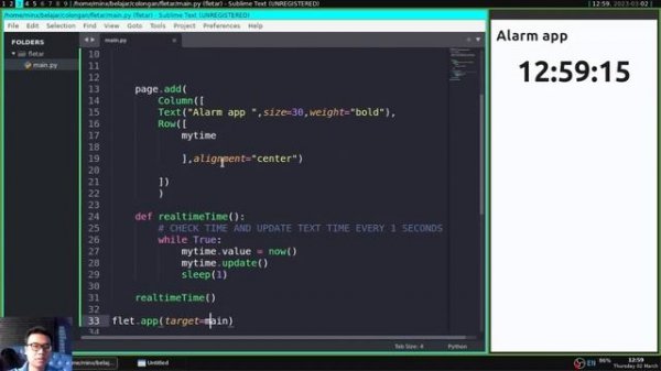 Flet Tutorial - Create Alarm Timer App