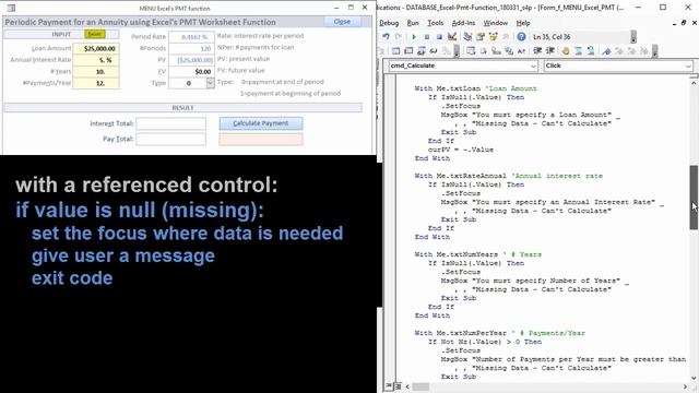 Use Excel's PMT function in Access! смотреть онлайн