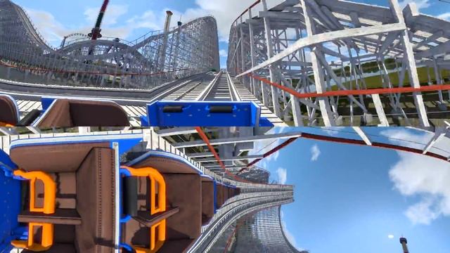 VR 360 Roller Coaster Video Of Colossus Six Flags For Virtual Reality - Quest - Rift - Vive