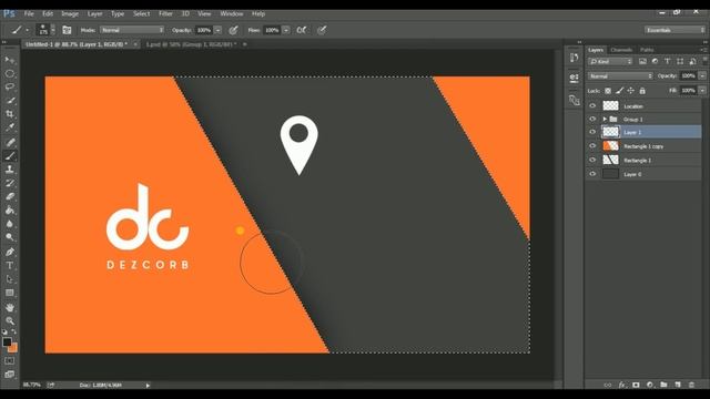 Business card design in photoshop cs6 | Back | Orange | Gray смотреть онлайн