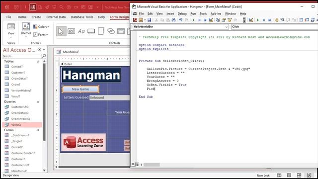 Create a Hangman Game in Microsoft Access - A Fun Way To Learn VBA Computer Programming! смотреть онлайн