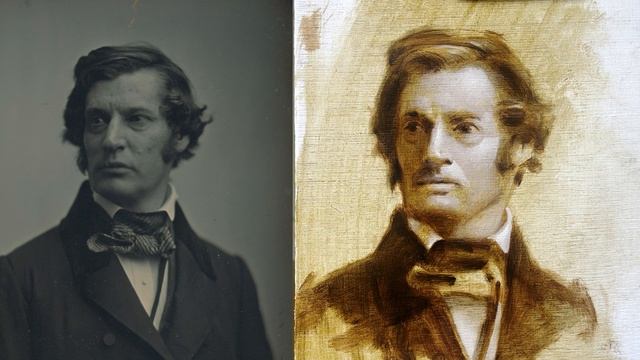 Monochrome Portrait Sketch in Oils - Adding Mid Tones смотреть онлайн