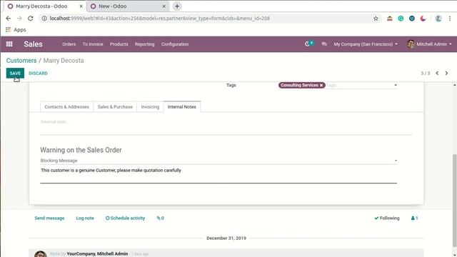 How to generate Sale Warnings and Blocking messages? | Odoo Apps | #Synconics [ERP] смотреть онлайн